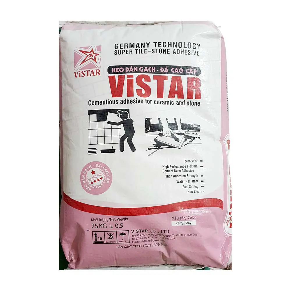 KEO DÁN GẠCH - ĐÁ - NGÓI VISTAR CAO CẤP MÀU XÁM 1